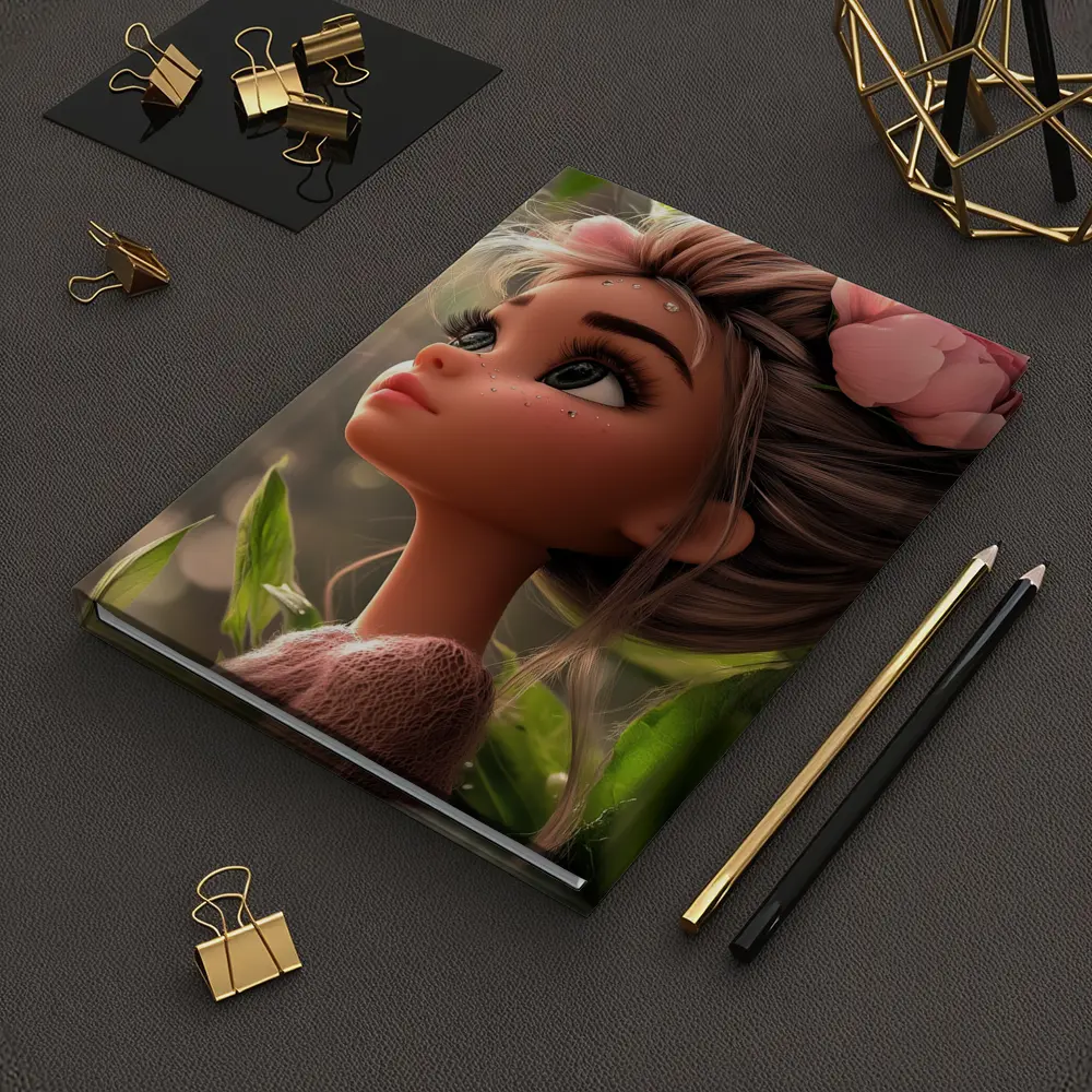 Cartoon Girl Pink Flower Garden Fantasy – Notebooks