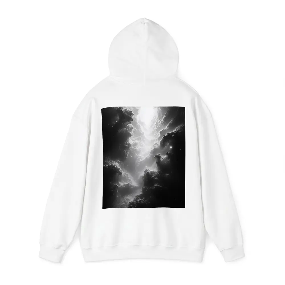 Black and White Nebula Space Galaxy Art – Hoodies