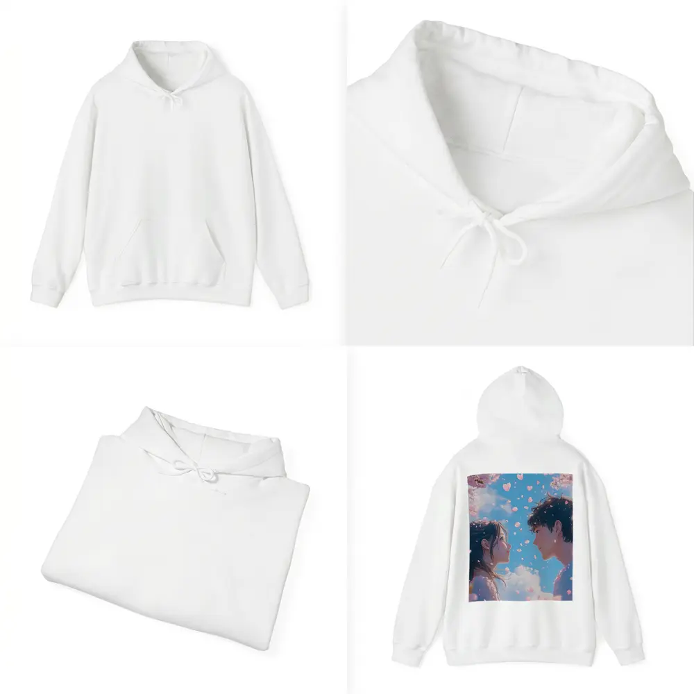Anime Couple Cherry Blossom Blue Sky – Hoodies