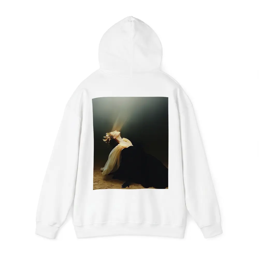 Woman in Black Dress Light Beam Dark – Hoodies