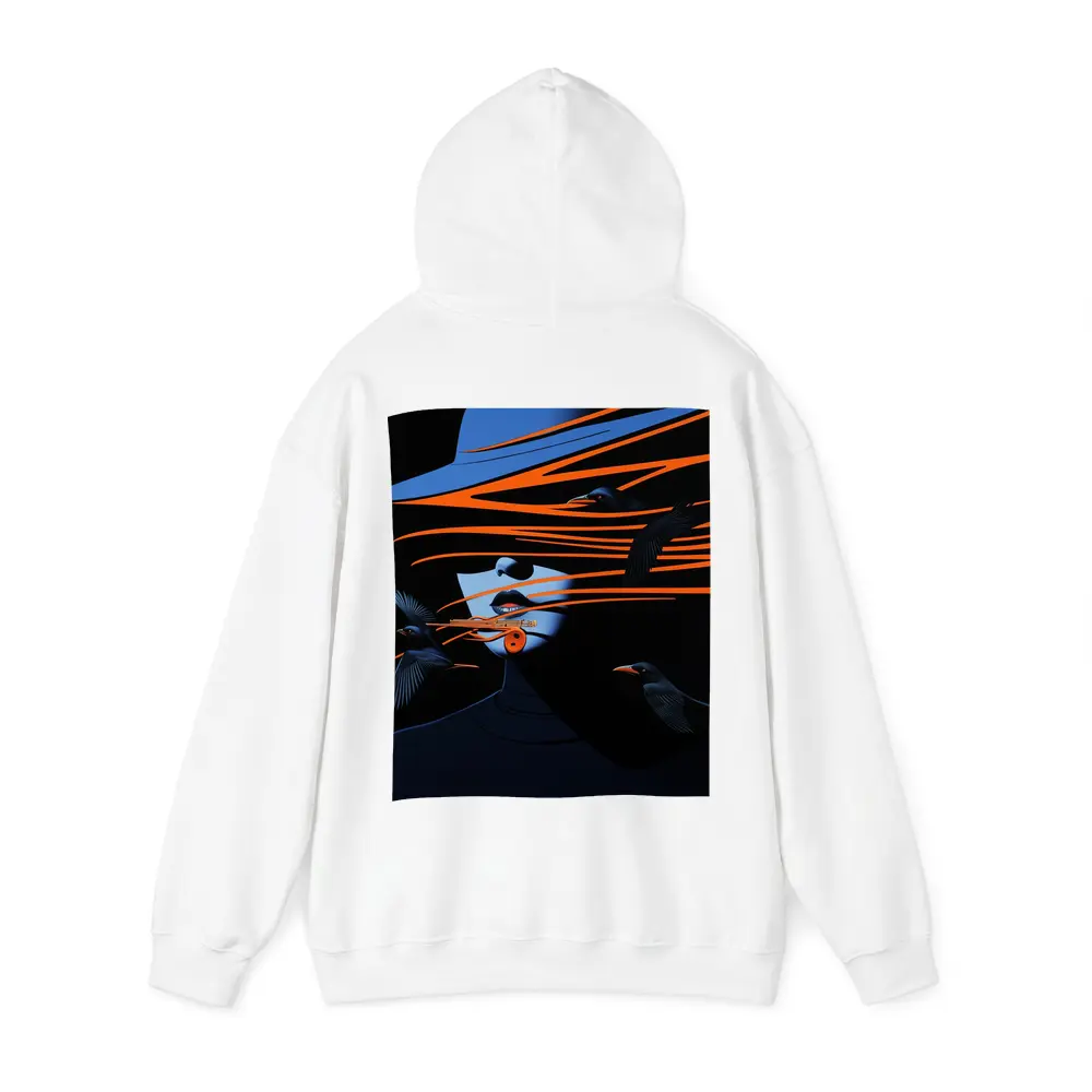 Woman With Hat and Black Birds – Hoodies