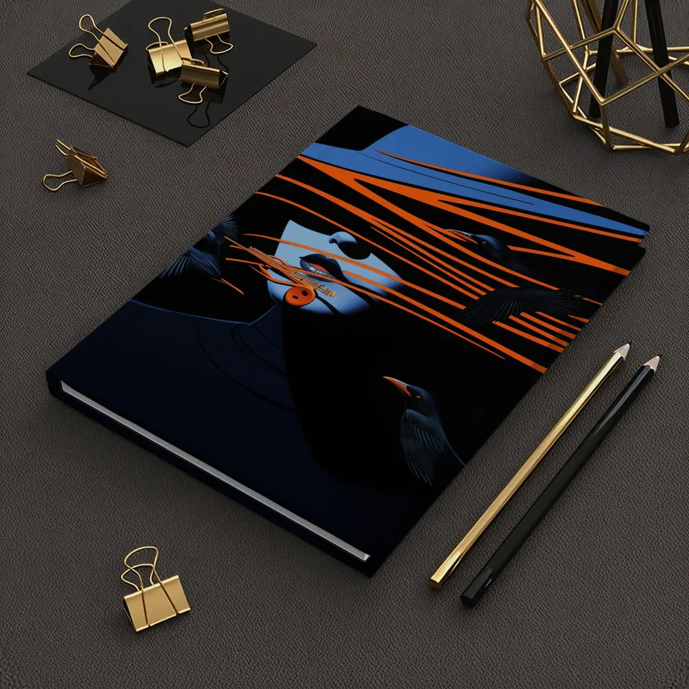 Woman With Hat and Black Birds – Notebooks