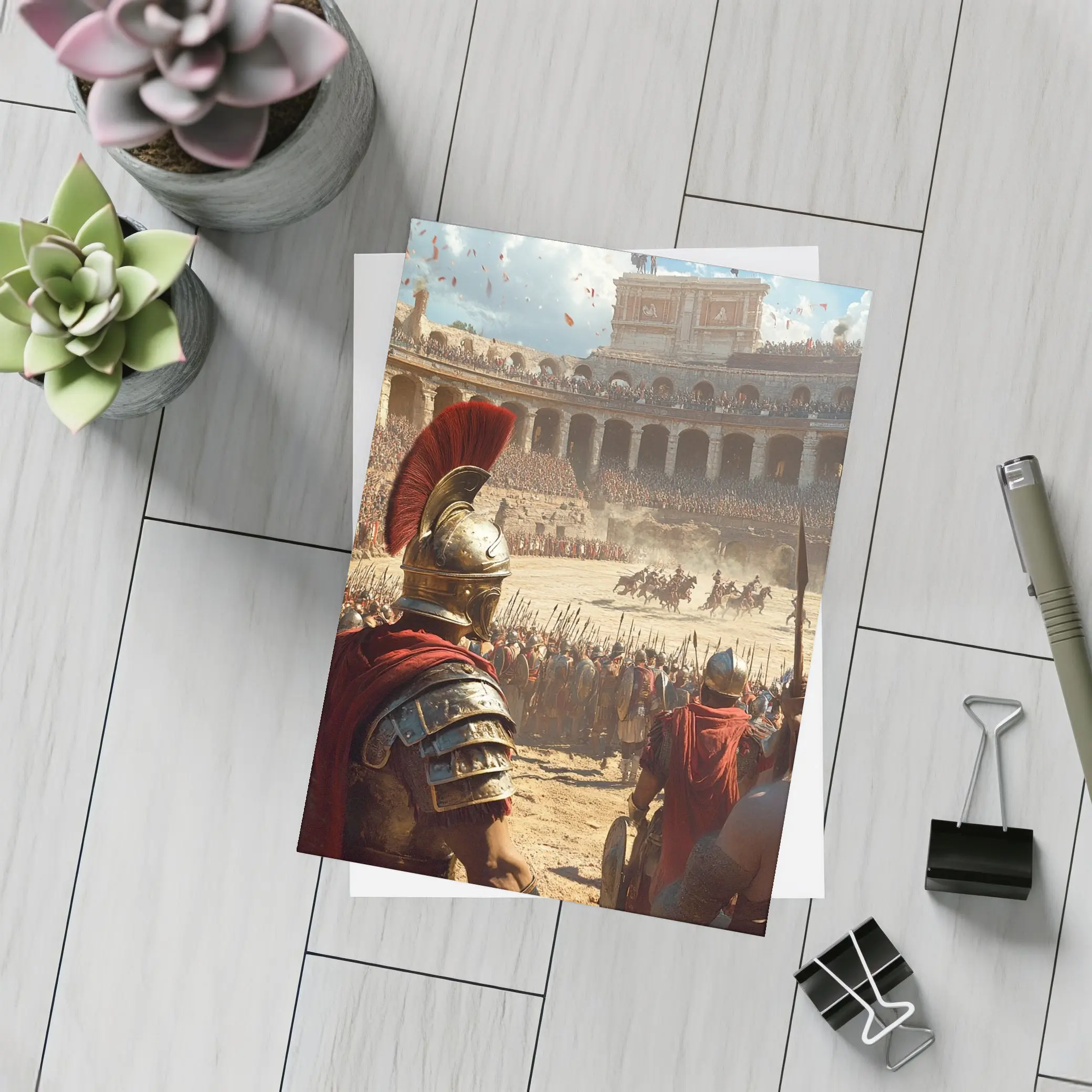 Roman Gladiator Arena Ancient Colosseum Battle – Postcards
