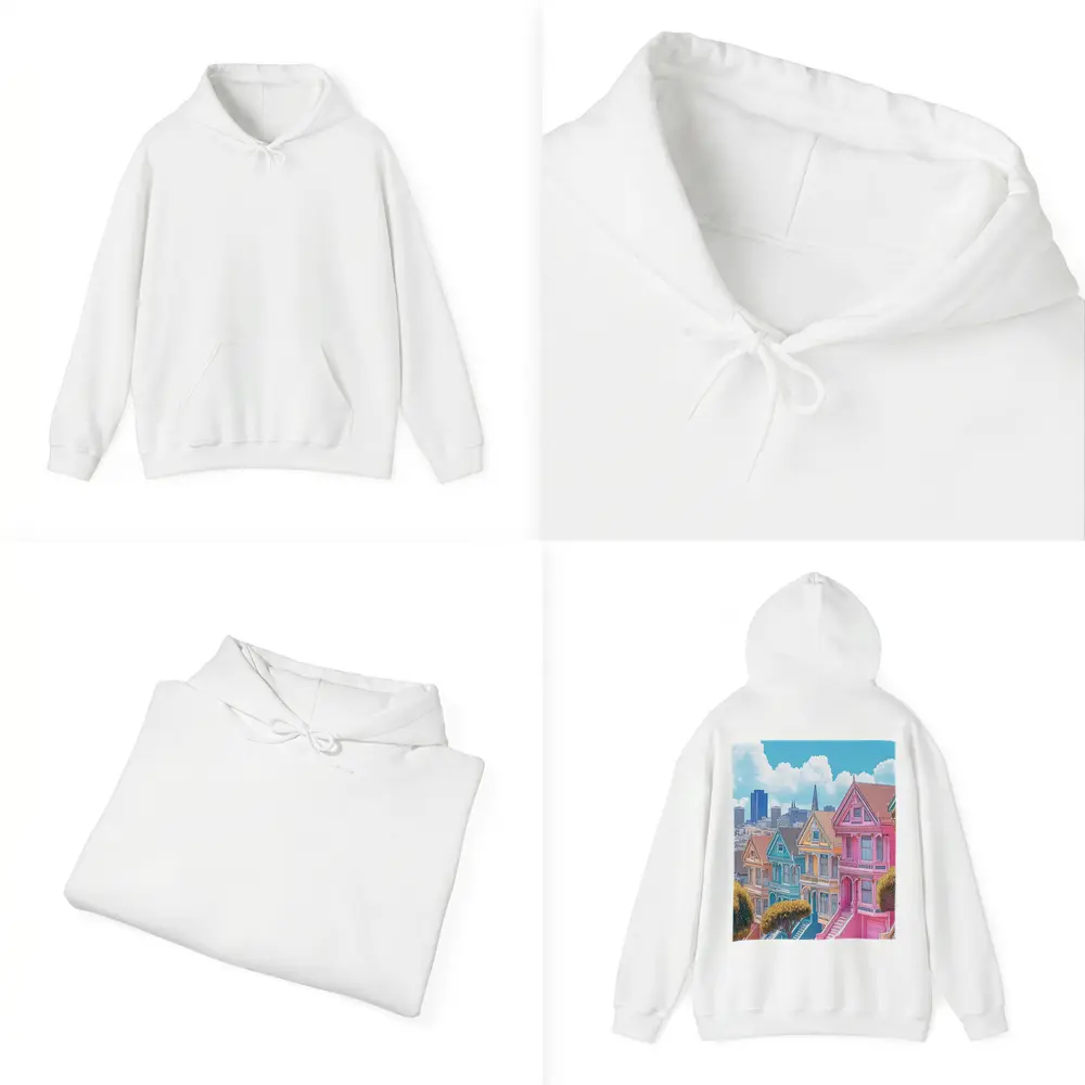 San Francisco Painted Ladies Victorian Houses Art – Hoodies