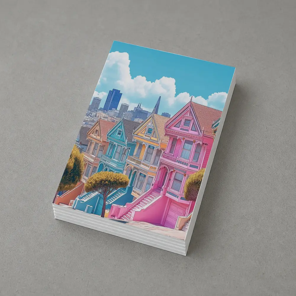 San Francisco Painted Ladies Victorian Houses Art – Postcards