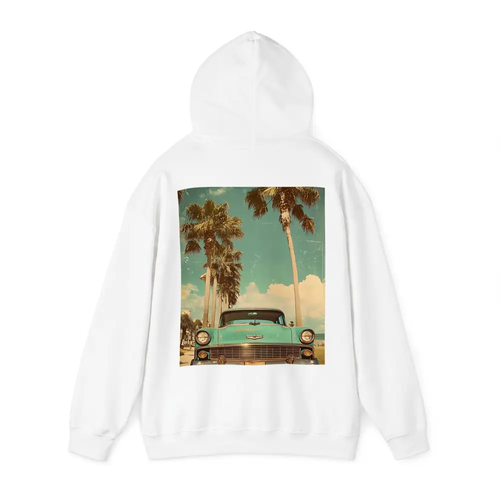 Chevrolet Bel Air Retro Palm Tree Beach – Hoodies