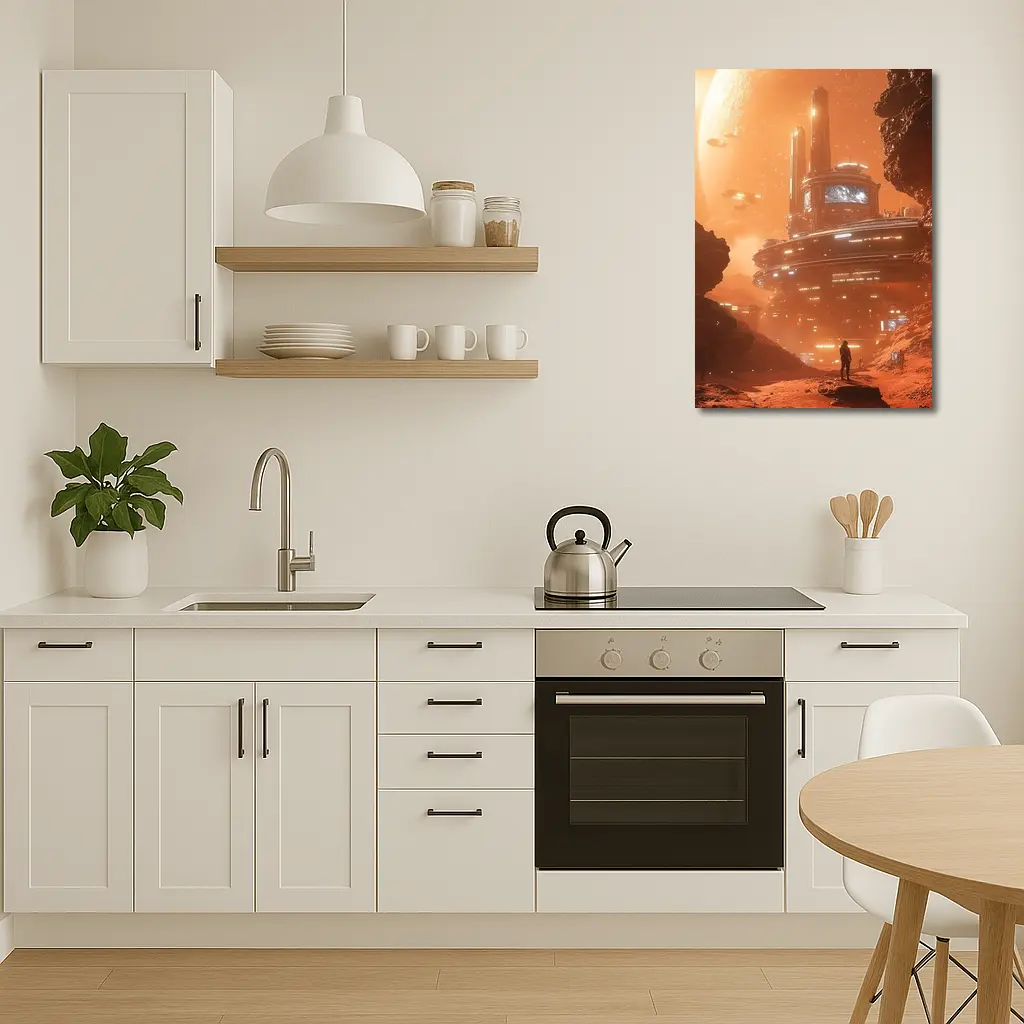 Sci-Fi Mars Colony Base Space Explorer – Wall Art