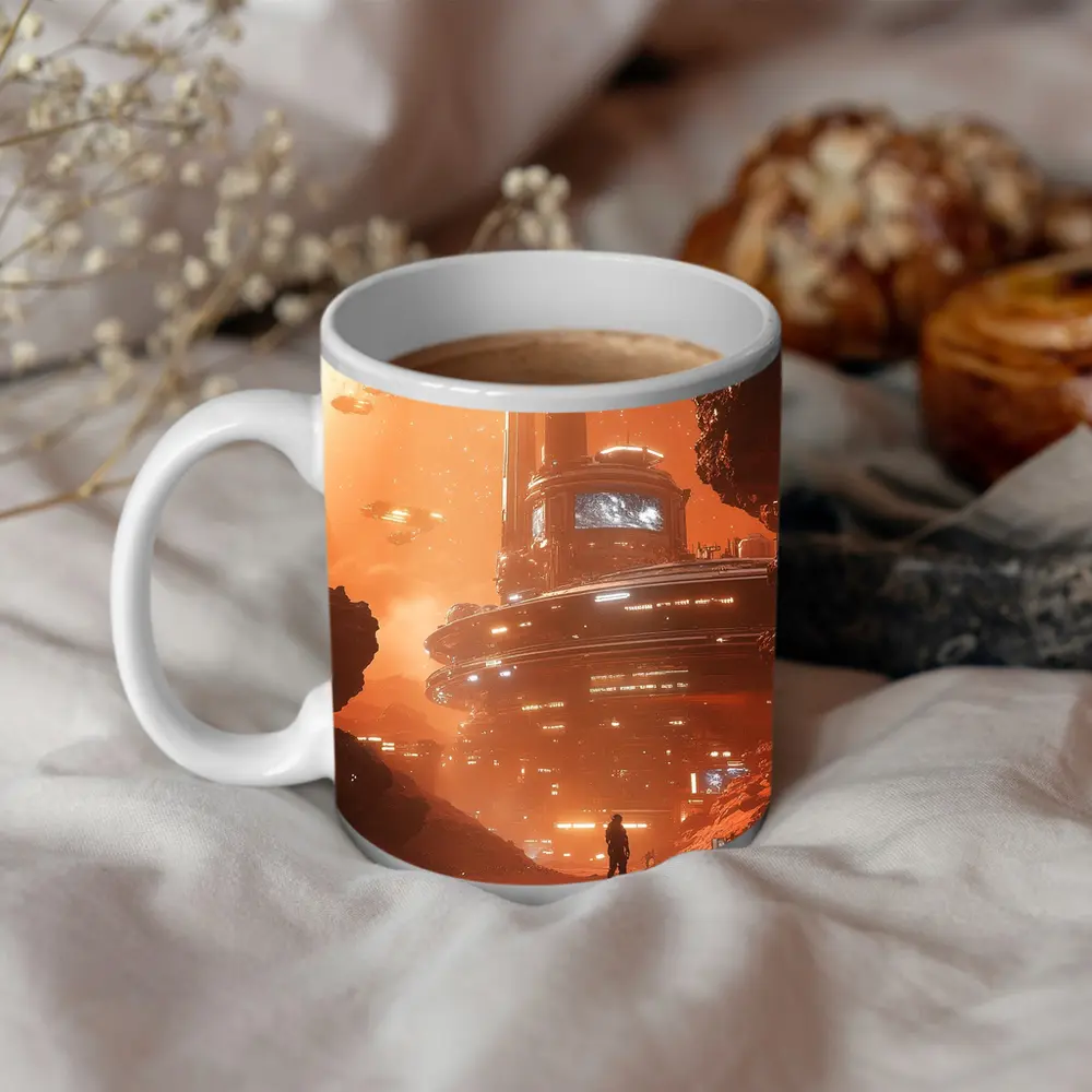 Sci-Fi Mars Colony Base Space Explorer – Mugs