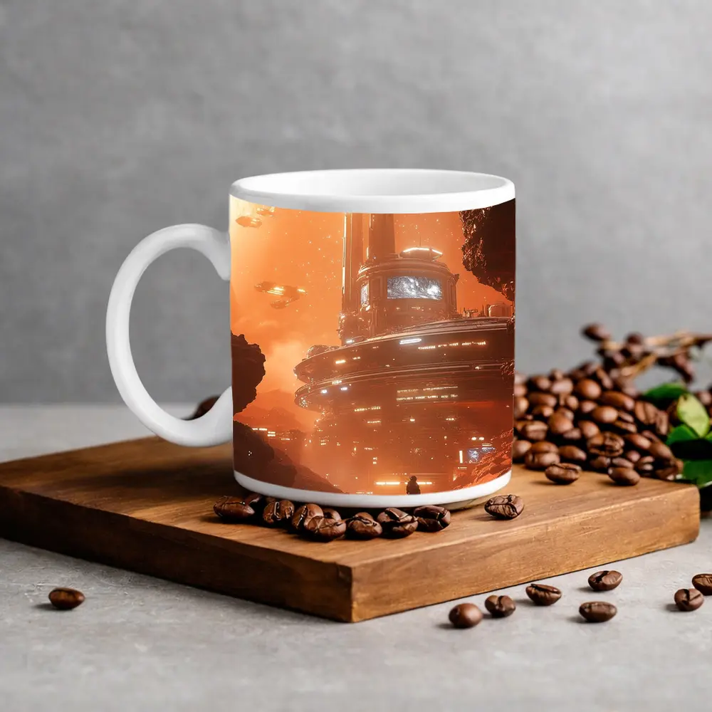 Sci-Fi Mars Colony Base Space Explorer – Mugs