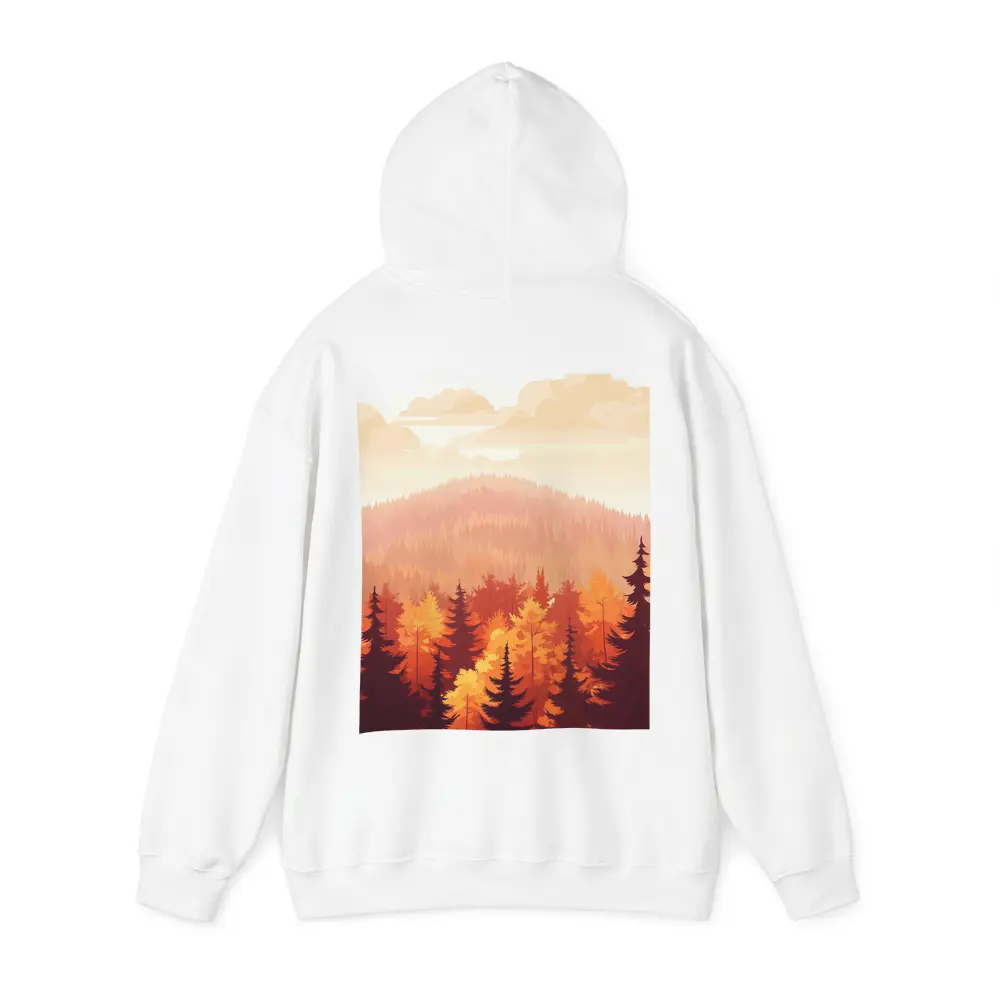 Autumn Forest Hills Flat Illustration Art – Hoodies