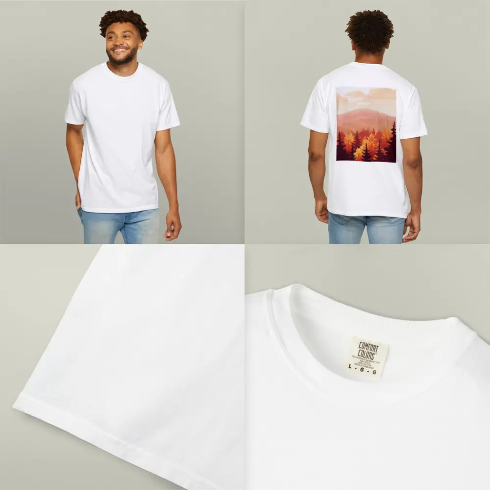 Autumn Forest Hills Flat Illustration Art – T-Shirts