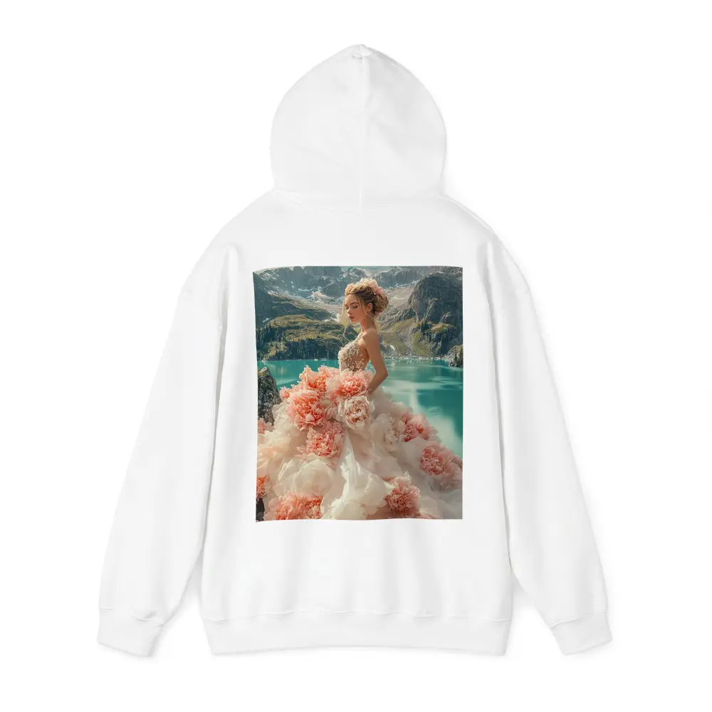 Woman Peony Gown Mountain Lake Fantasy – Hoodies