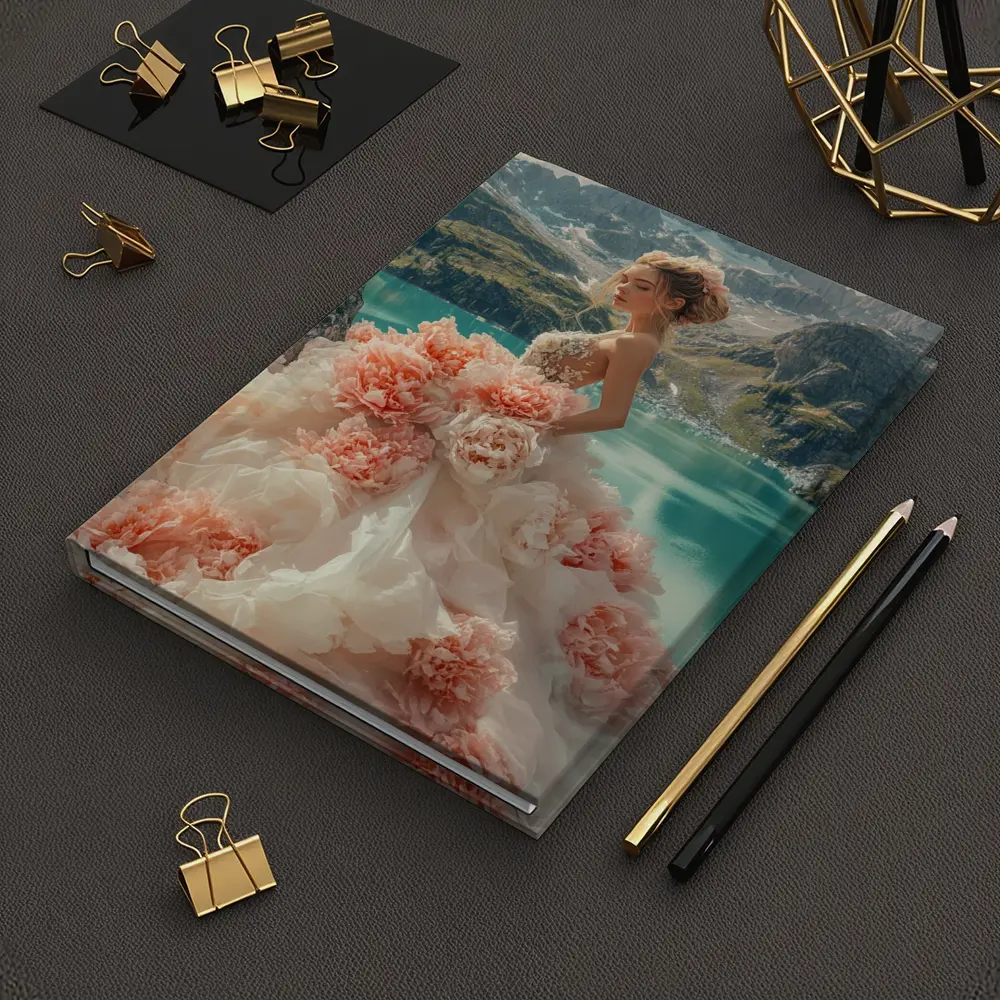 Woman Peony Gown Mountain Lake Fantasy – Notebooks