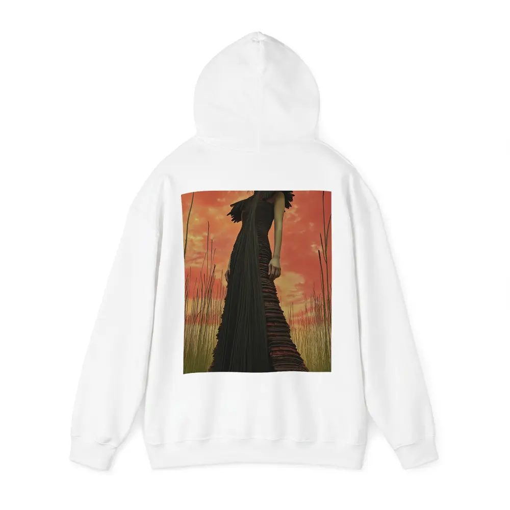 Dark Gown Fashion Portrait Red Sky – Hoodies