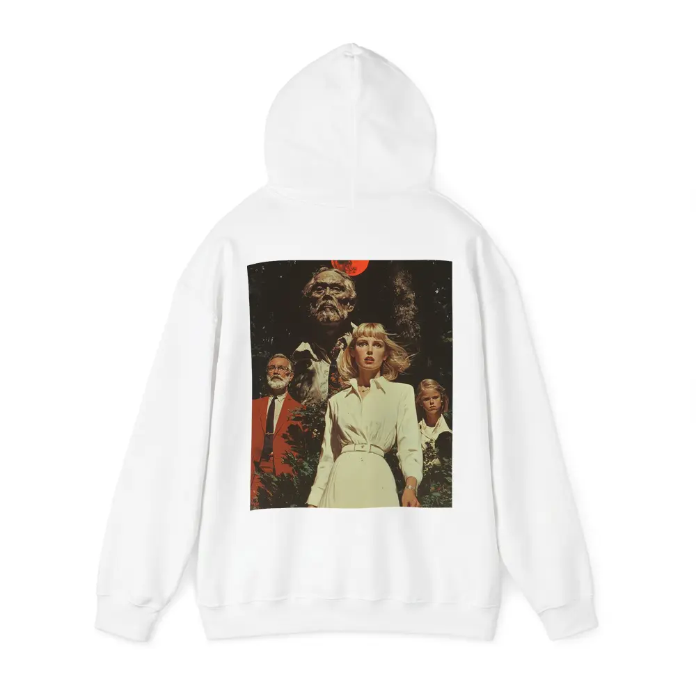 Retro Horror Scene Red Moon Night – Hoodies