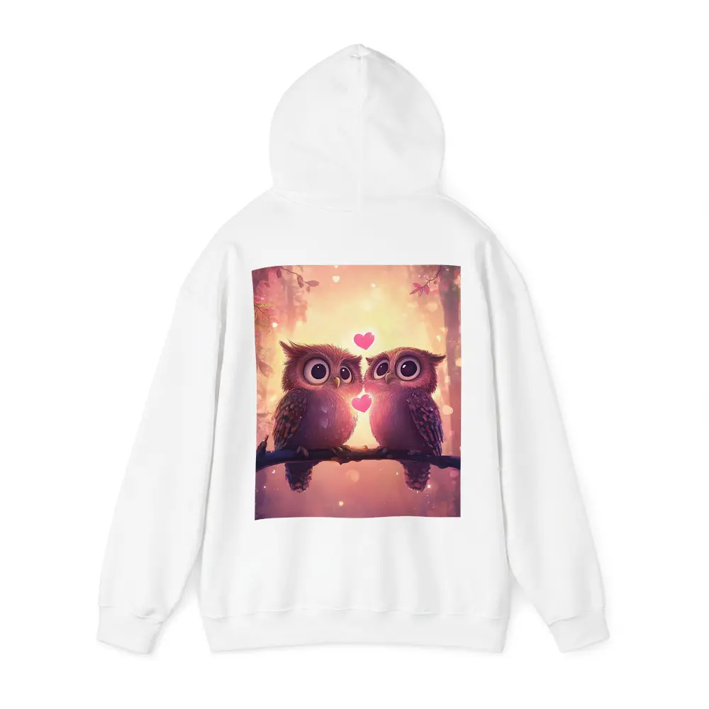 Cute Owl Couple Hearts Fantasy Forest – Hoodies