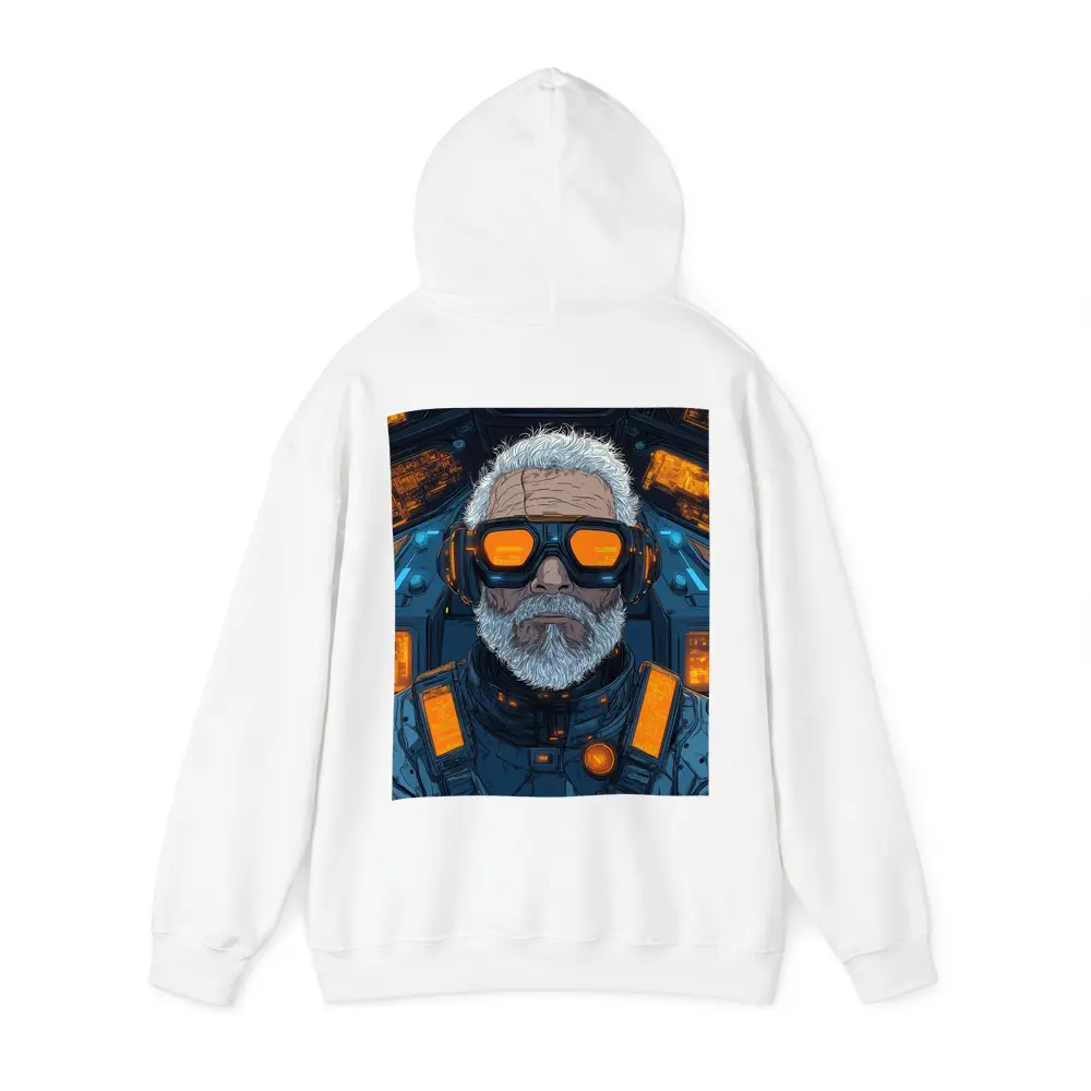 Cyberpunk Old Man Sci Fi Cockpit Art – Hoodies