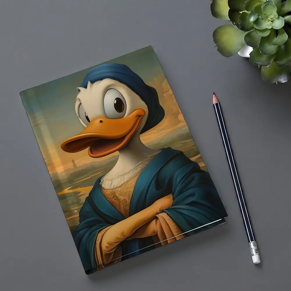 Donald Duck Mona Lisa Renaissance Portrait Painting – Notebooks