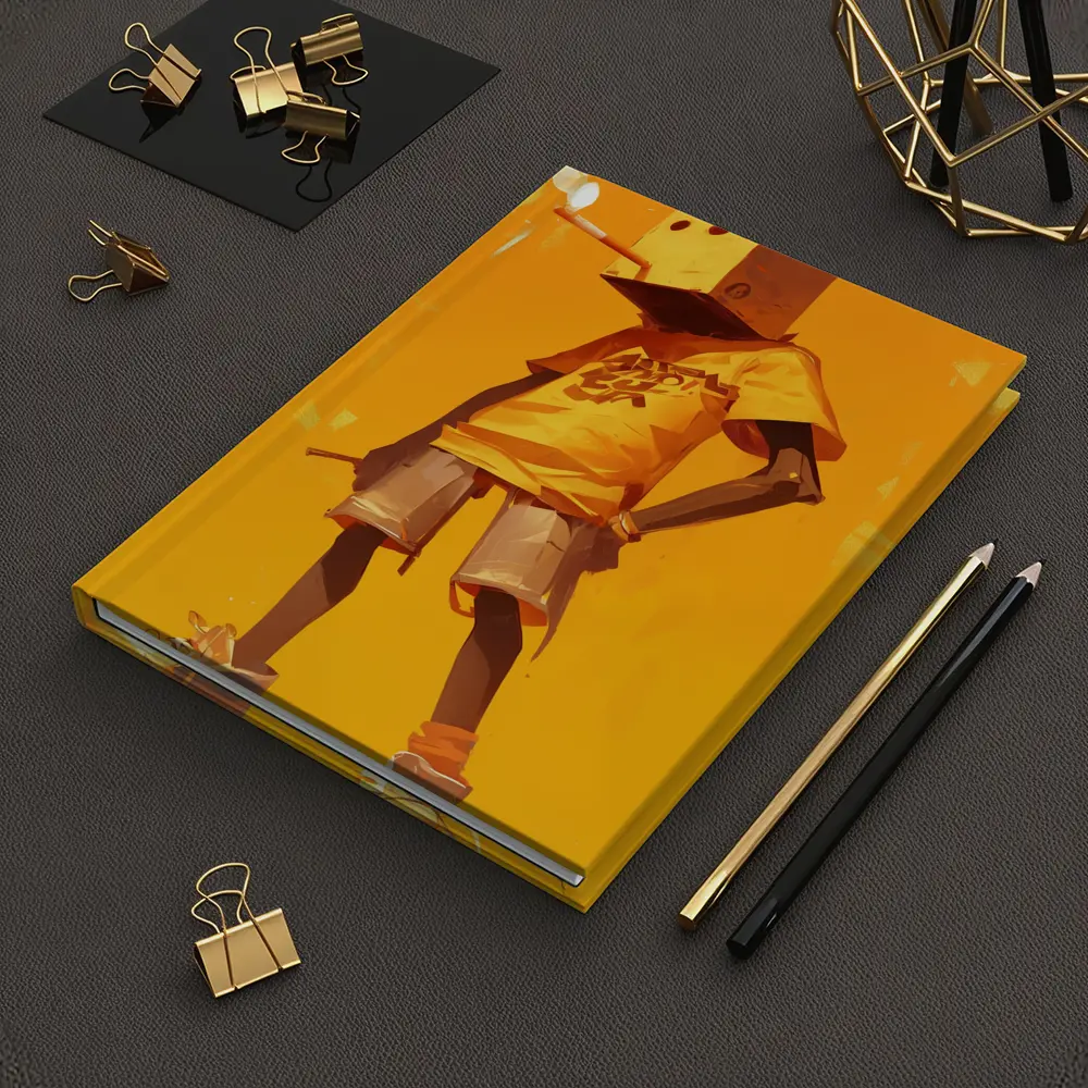 Box Head Character Smoking Yellow Urban Art – Notebooks