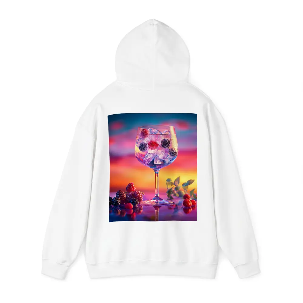 Berry Cocktail Glass Sunset Sky Background – Hoodies