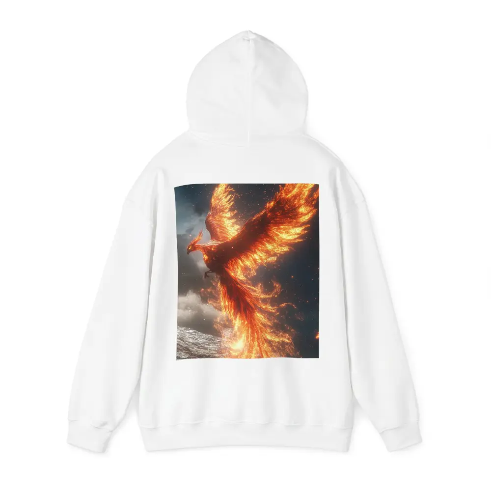 Phoenix Rising From Ocean Flames Dark Sky – Hoodies