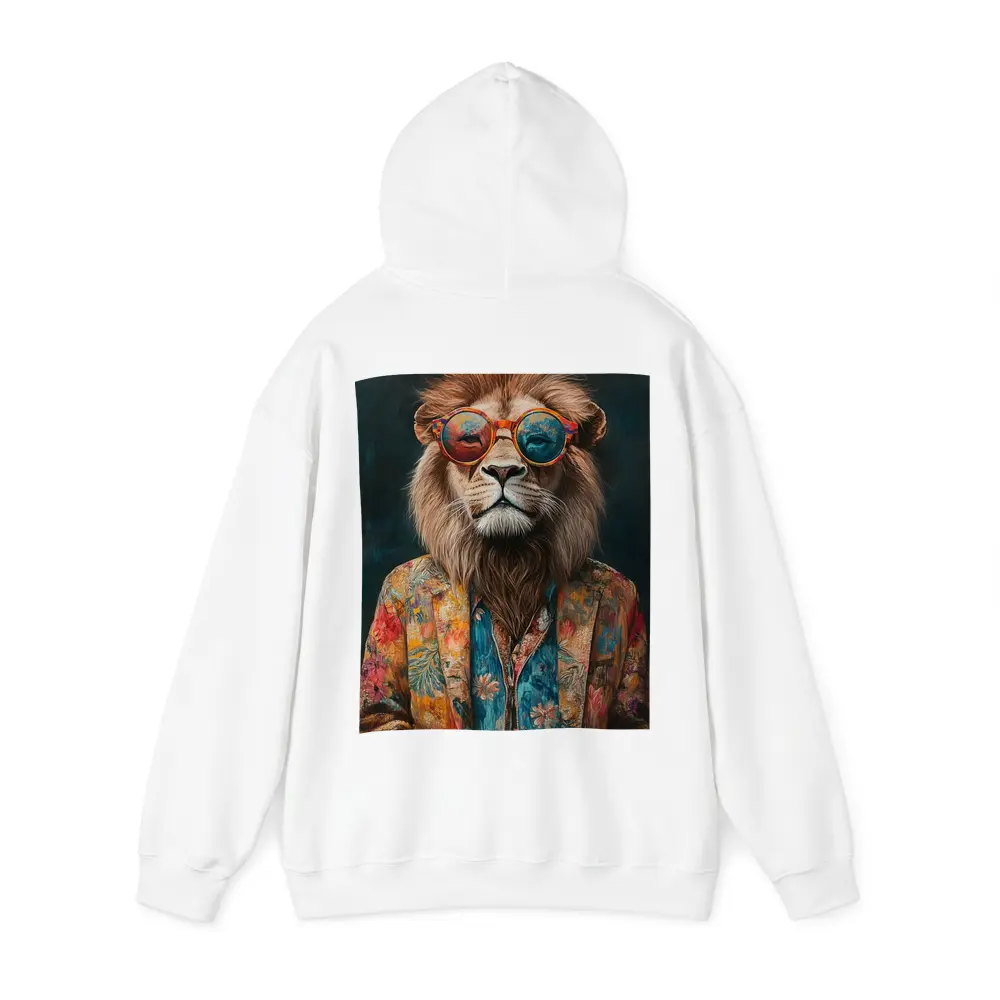 Cool Lion Wearing Sunglasses Floral Jacket – Hoodies