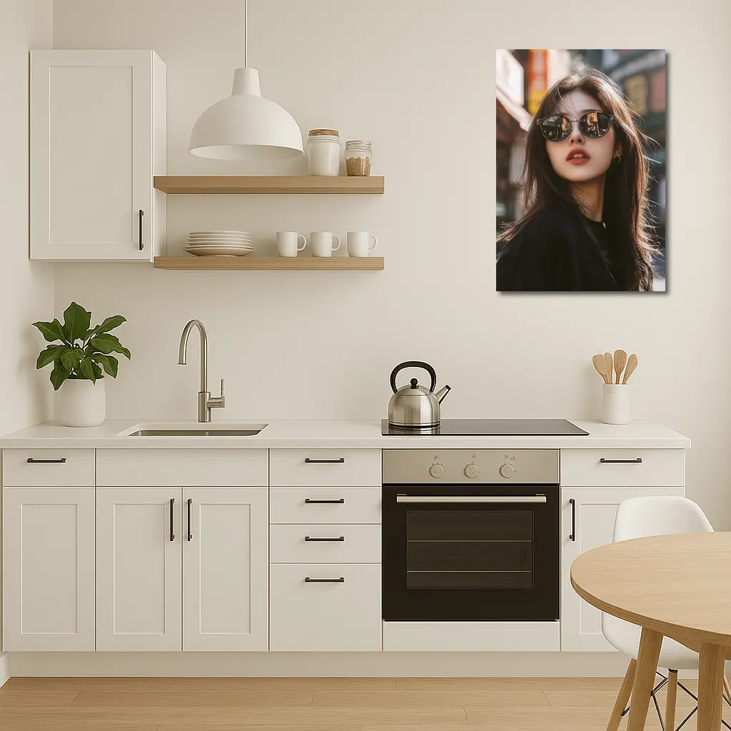 Young Asian Woman Sunglasses Urban Street Background – Wall Art