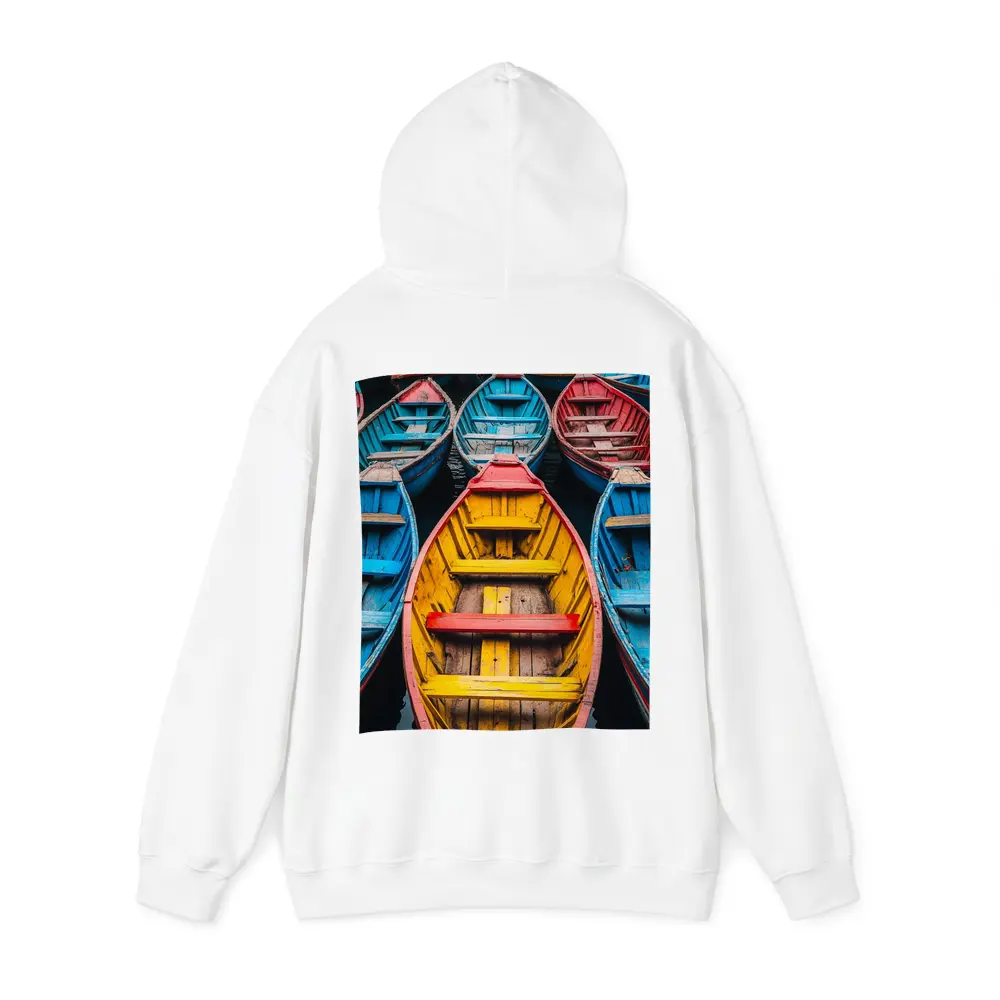 Colorful Wooden Rowing Boats on Water – Hoodies