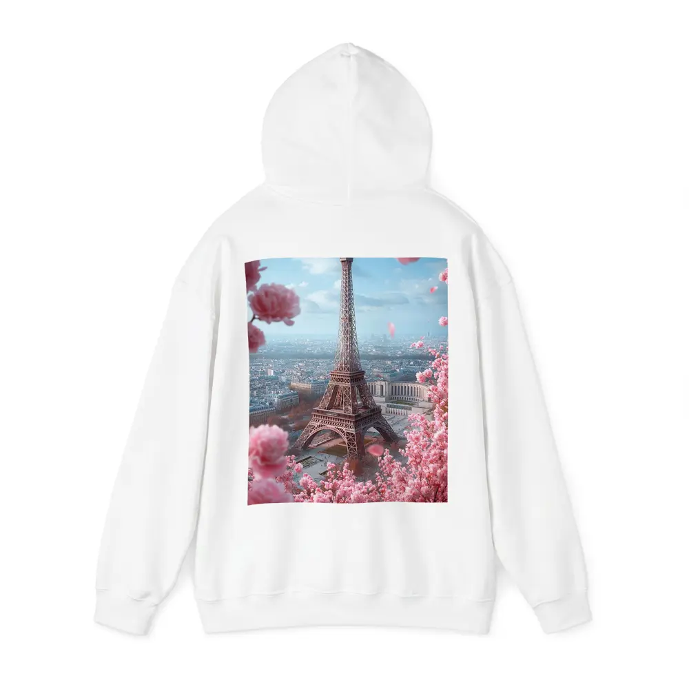 Eiffel Tower Paris Pink Cherry Blossoms Spring – Hoodies