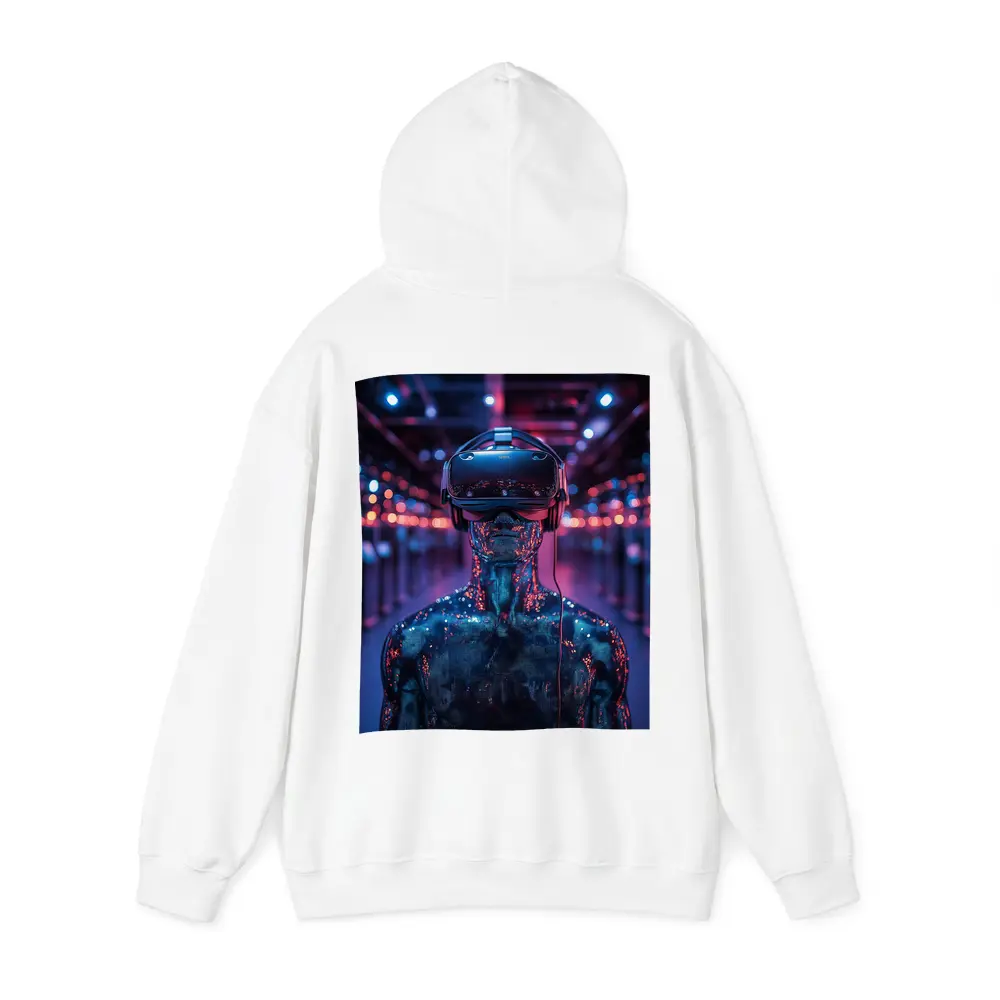 Digital Human VR Headset Neon Corridor – Hoodies