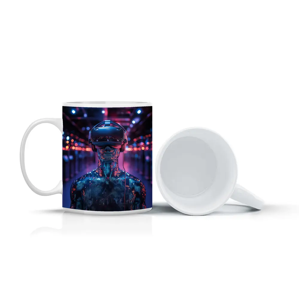 Digital Human VR Headset Neon Corridor – Mugs