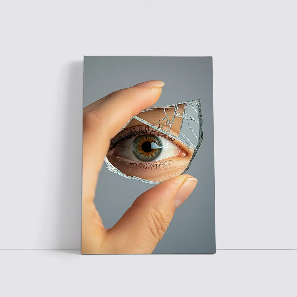 Eye Reflection In Broken Mirror Shard – Wall Art