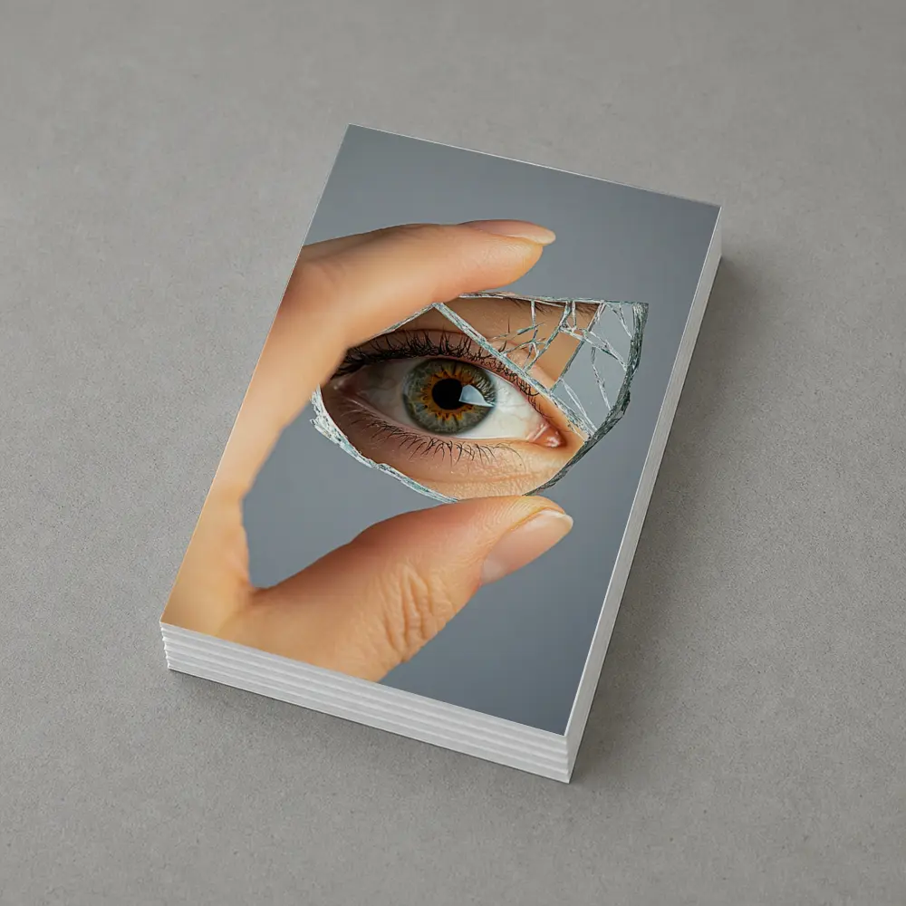 Eye Reflection In Broken Mirror Shard – Postcards