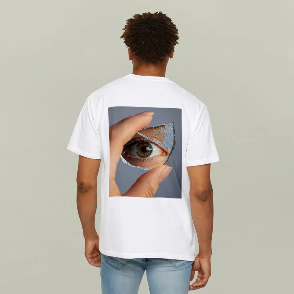 Eye Reflection In Broken Mirror Shard – T-Shirts