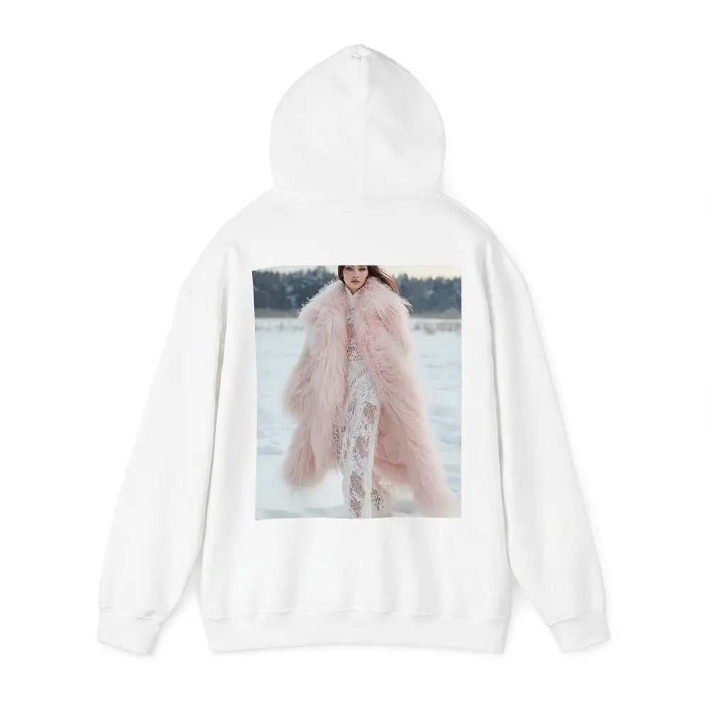 Pink Fur Coat Woman Snow Winter – Hoodies