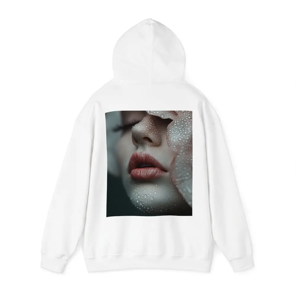 Woman Face Close Up With Water Drops – Hoodies