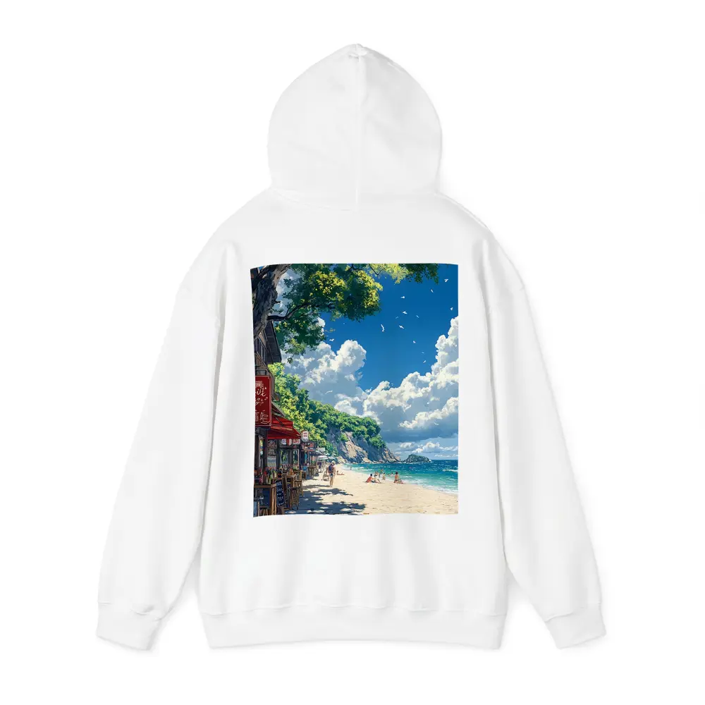 Anime Beach Promenade Blue Sky Summer – Hoodies