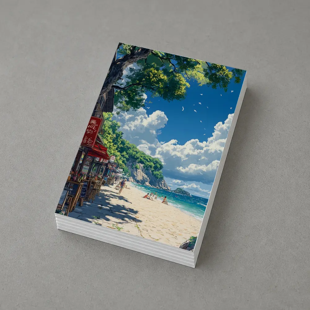 Anime Beach Promenade Blue Sky Summer – Postcards
