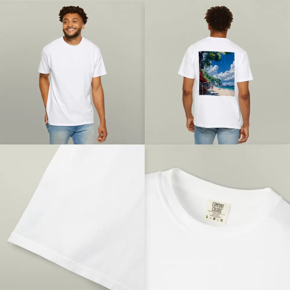 Anime Beach Promenade Blue Sky Summer – T-Shirts