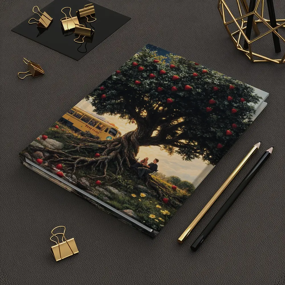 Strawberry Tree Couple Bus Starry Night – Notebooks
