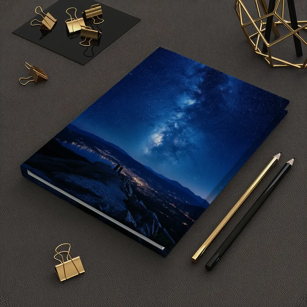 Milky Way Over Mountain City Night – Notebooks
