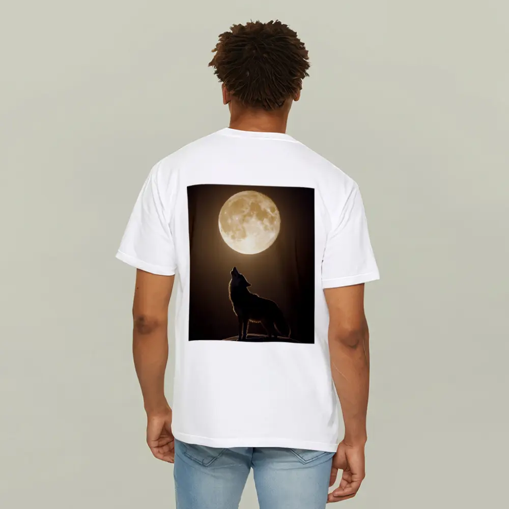 Wolf Howling At Full Moon Night – T-Shirts