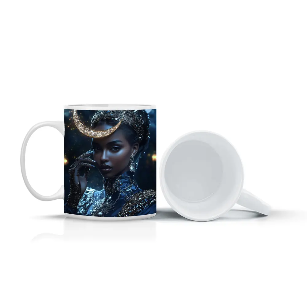 Moon Goddess Queen Dark Fantasy Portrait – Mugs