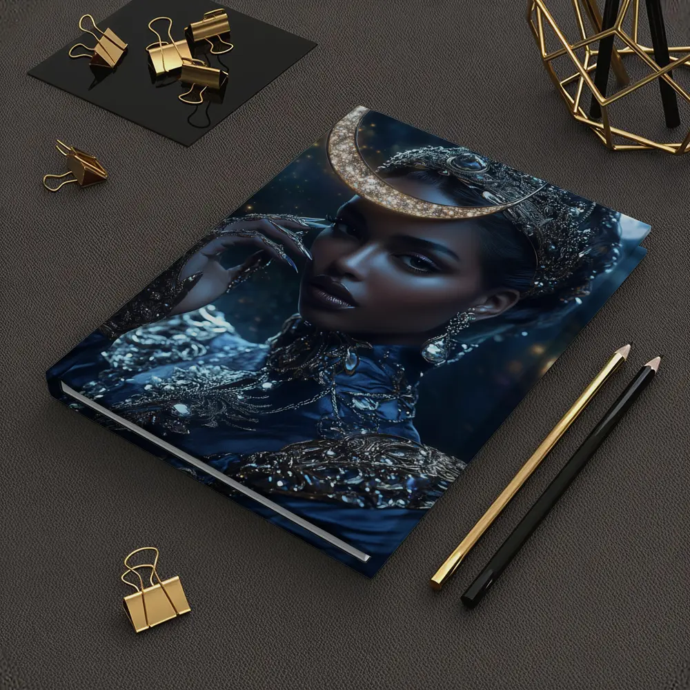 Moon Goddess Queen Dark Fantasy Portrait – Notebooks