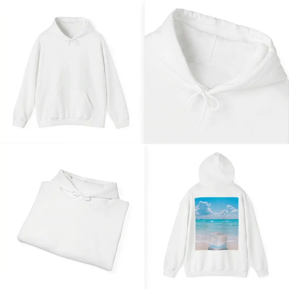 Ice Cube On Sunny Tropical Beach Shore – Hoodies