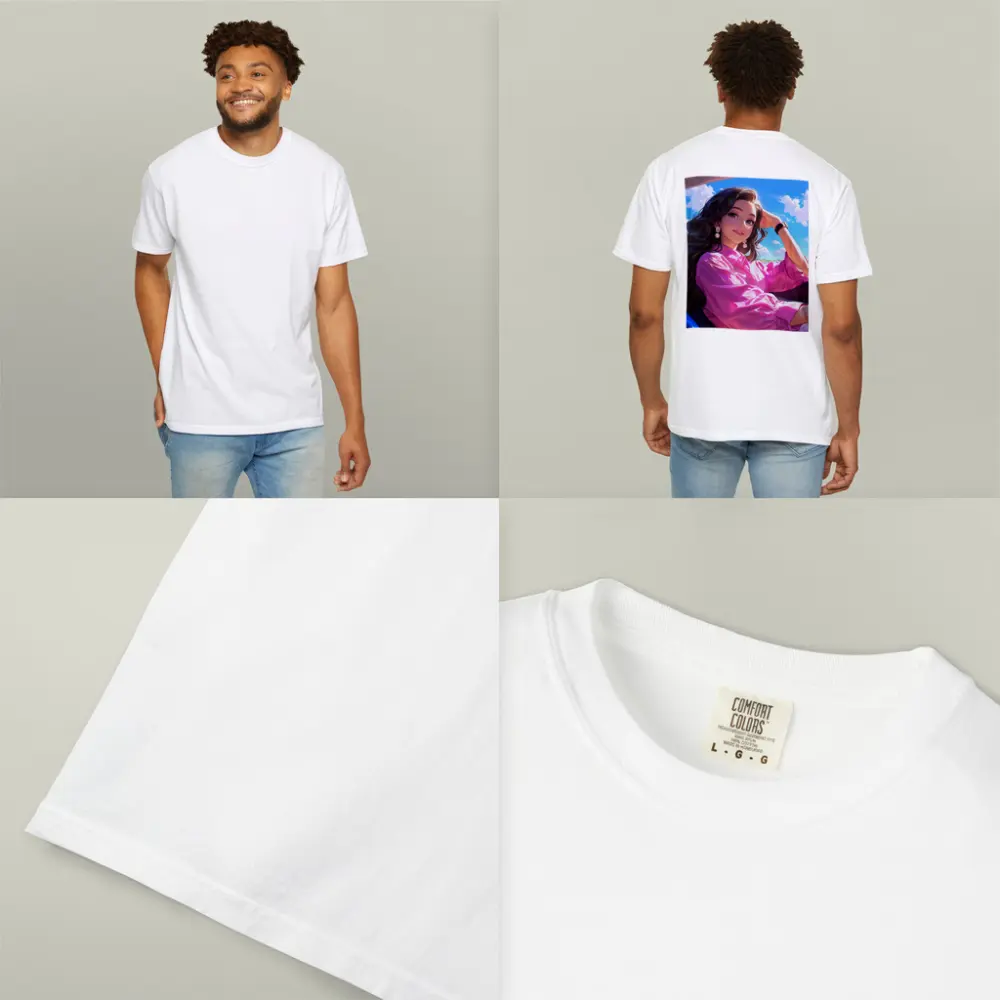 Anime Girl Pink Shirt Blue Sky – T-Shirts