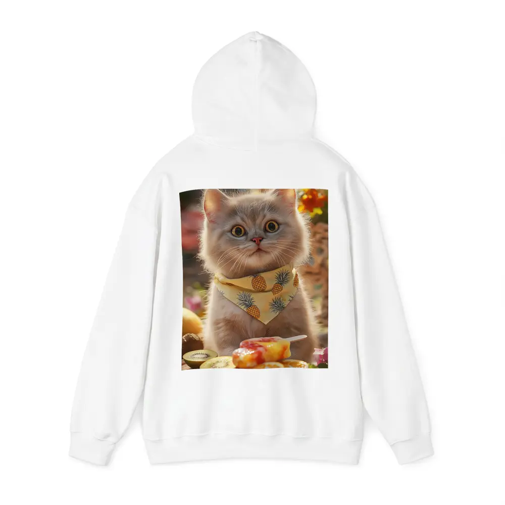 British Shorthair Cat With Summer Fruits – Hoodies