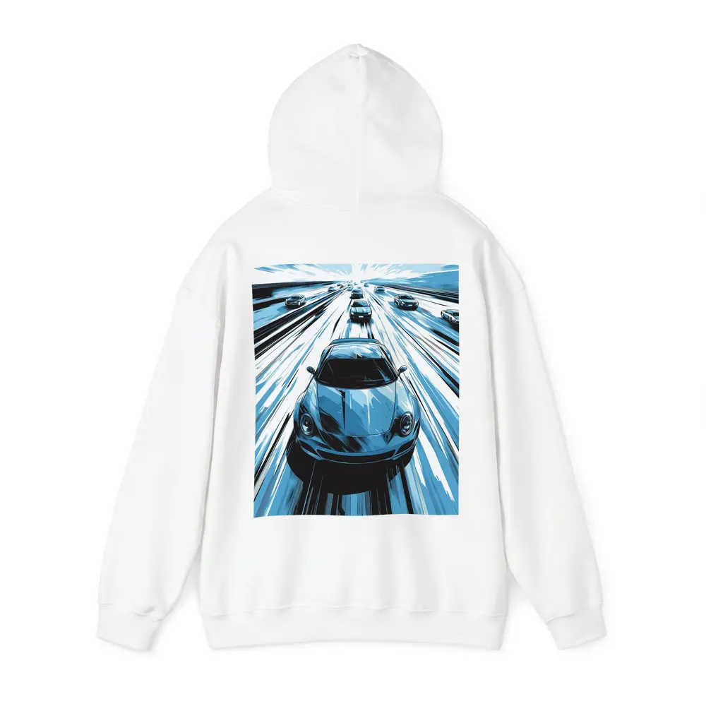 Porsche 911 Speed Highway Comic Art Style – Hoodies