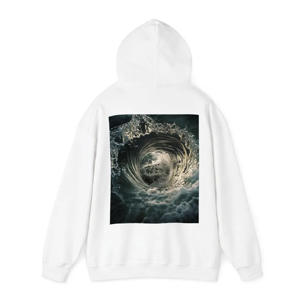 Ocean Wave Tunnel With Birds Inside – Hoodies