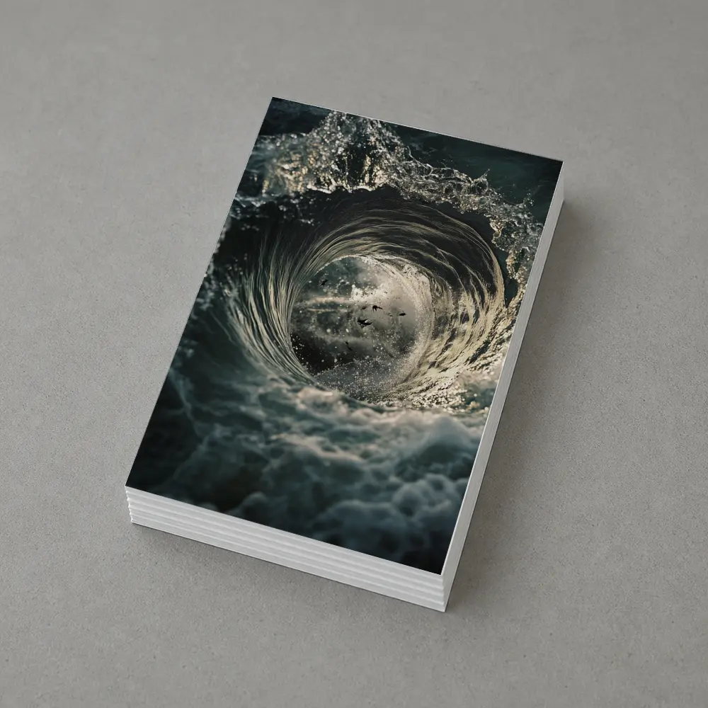 Ocean Wave Tunnel With Birds Inside – Postcards